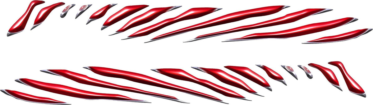 3D red stripes decals kit for truck
